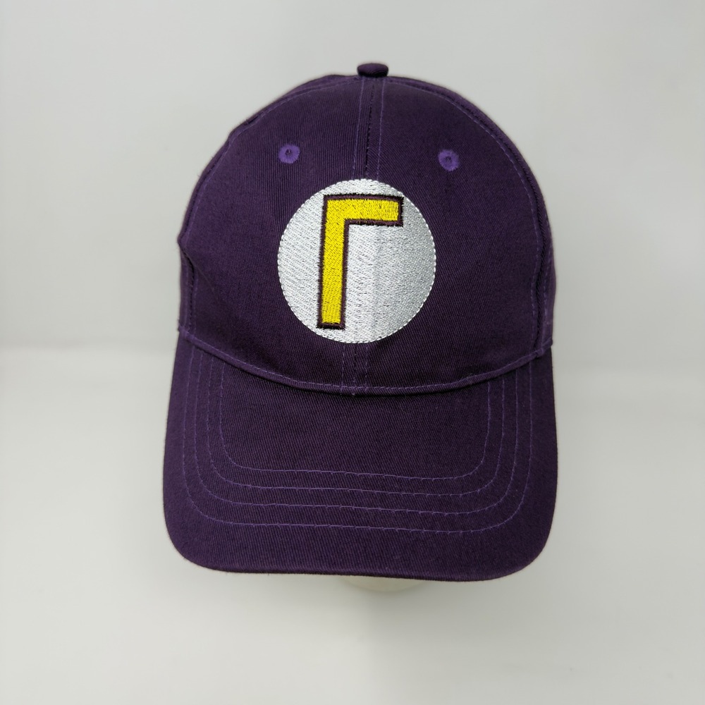 Nintendo Super Mario Bros Waluigi Purple Baseball Cap Adjustable Hat Gamer‎ Hat